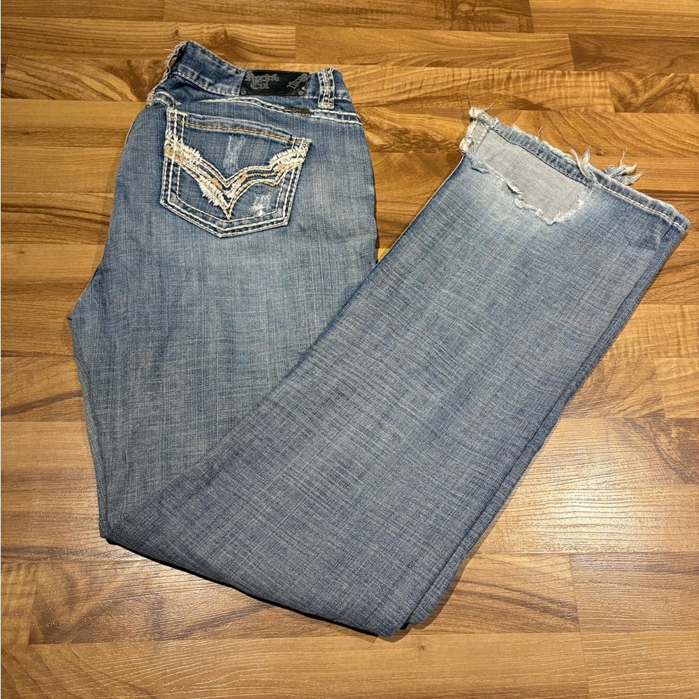 Rock & Roll Cowgirl Mid Rise Jean Size 34 Heavily Flawed